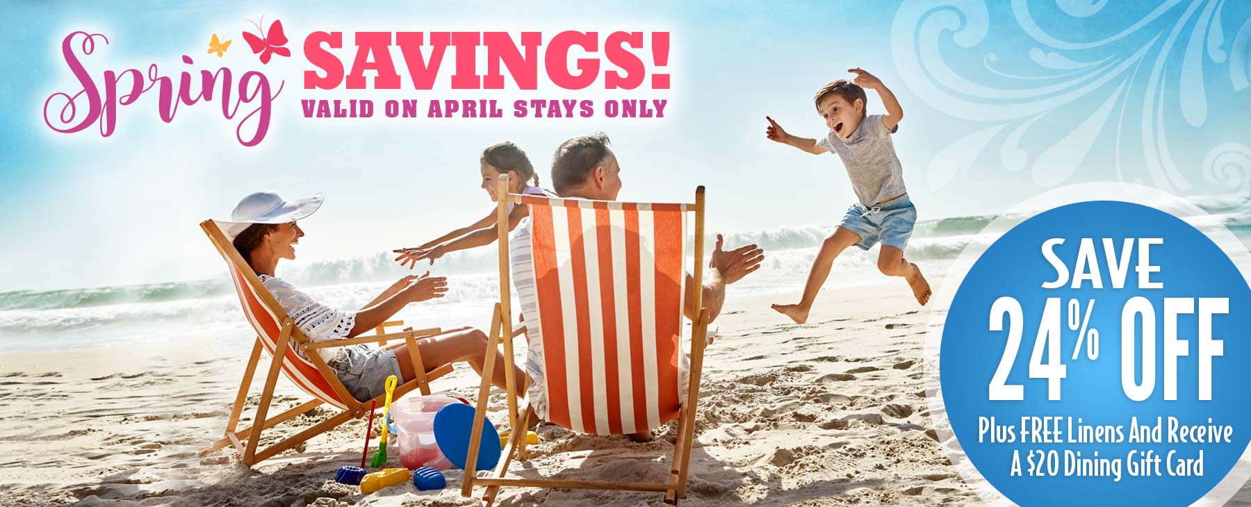 Spring Savings for the Month of April - Save 24% Off!