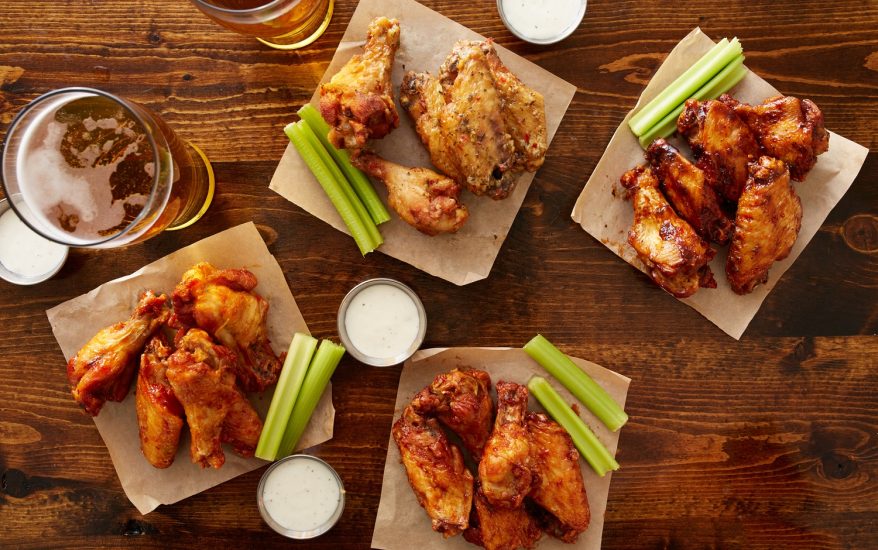 buffalo wings and beer