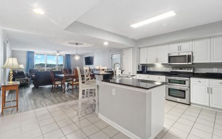 kitchen and living room open concept yacht club villas