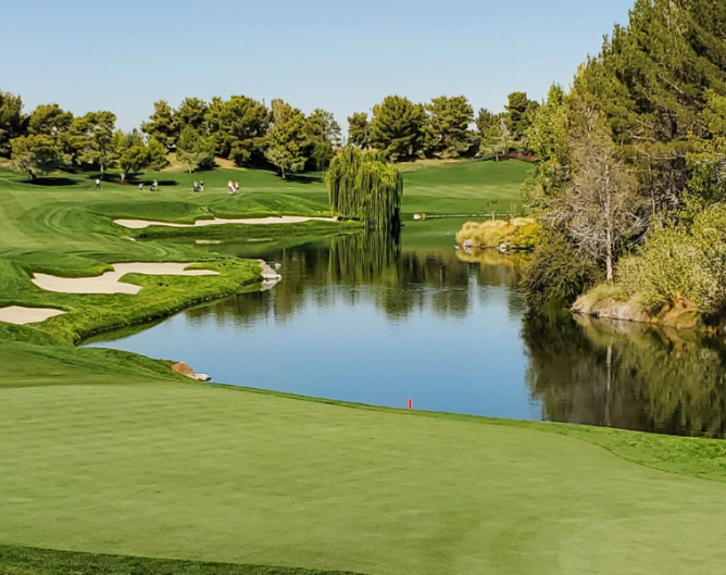 panoramic view of golf course