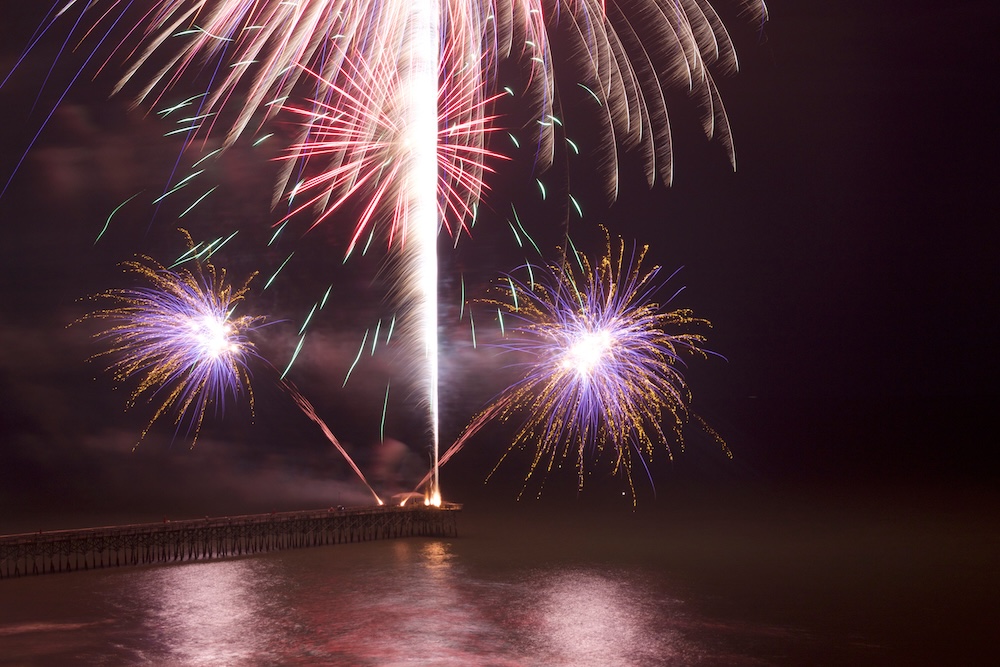 fireworks from pier north myrtle