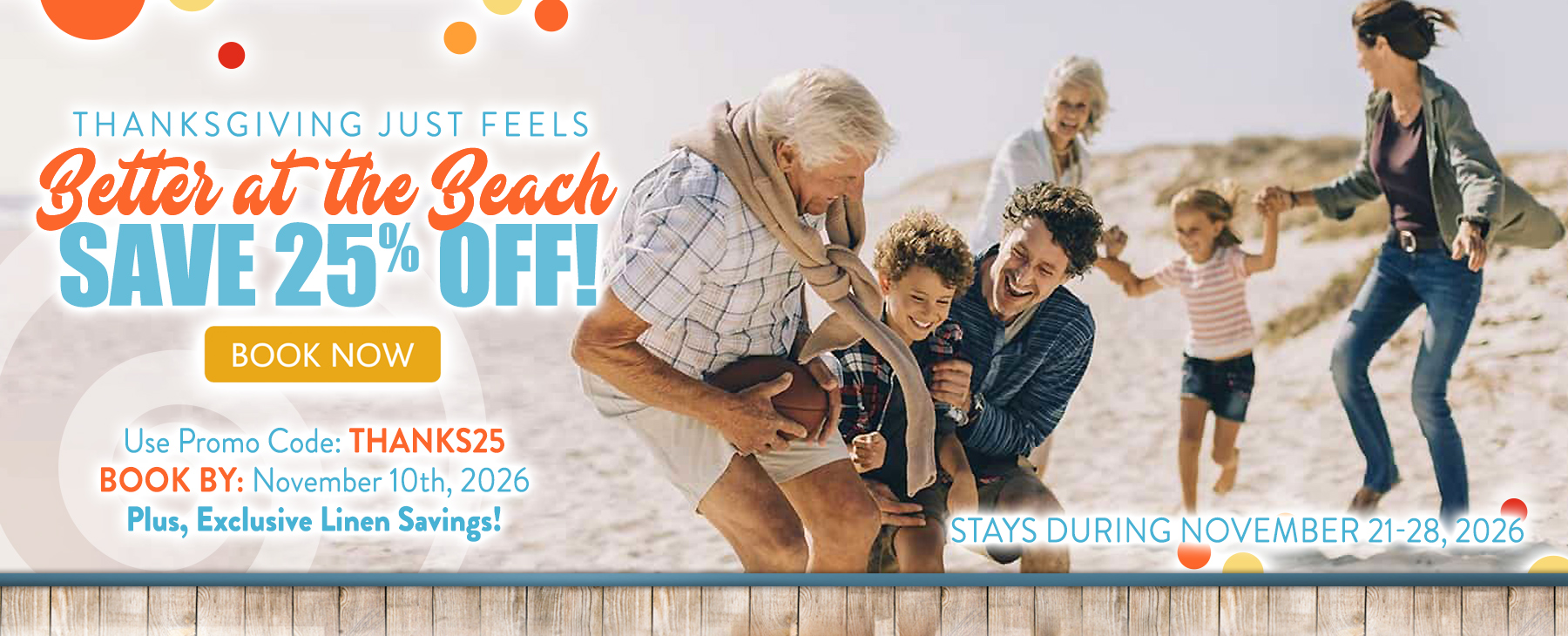 Thanksgiving at the Beach Vacation Rentals
